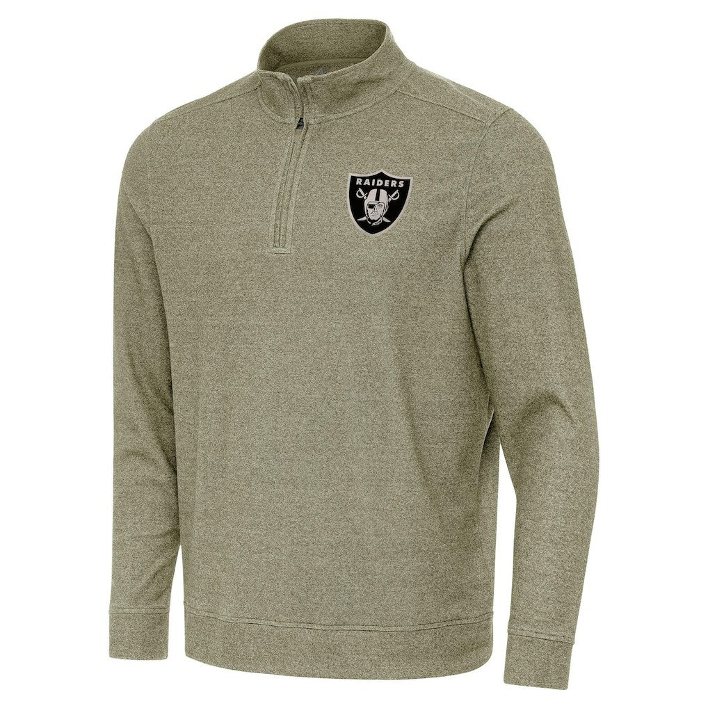 NFL Las Vegas Raiders Antigua Subtle Quarter-Zip Top
