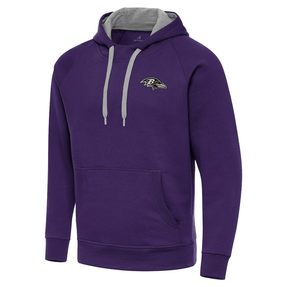 NFL Baltimore Ravens Antigua Brushed Carbon Victory Pullover Hoodie