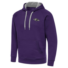 NFL Baltimore Ravens Antigua Brushed Carbon Victory Pullover Hoodie