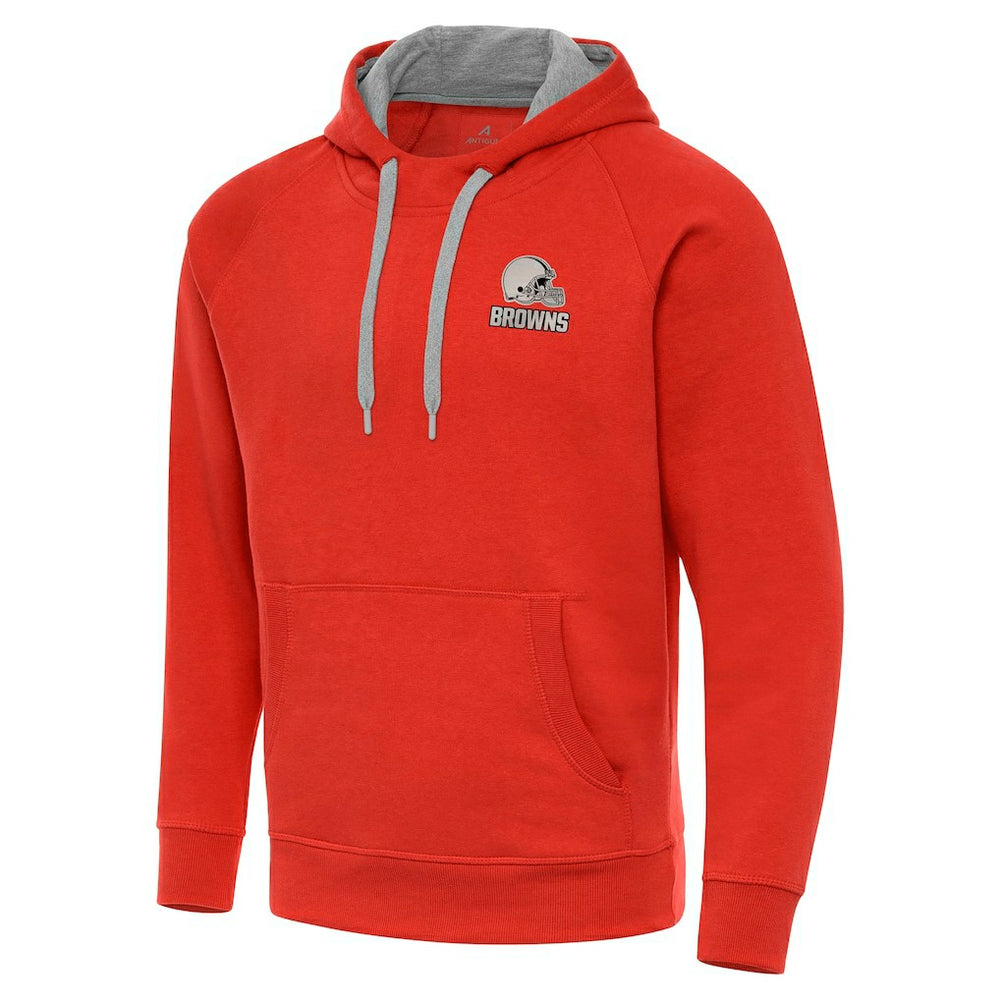 NFL Cleveland Browns Antigua Brushed Carbon Victory Pullover Hoodie