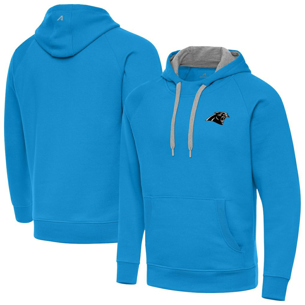 NFL Carolina Panthers Antigua Brushed Carbon Victory Pullover Hoodie