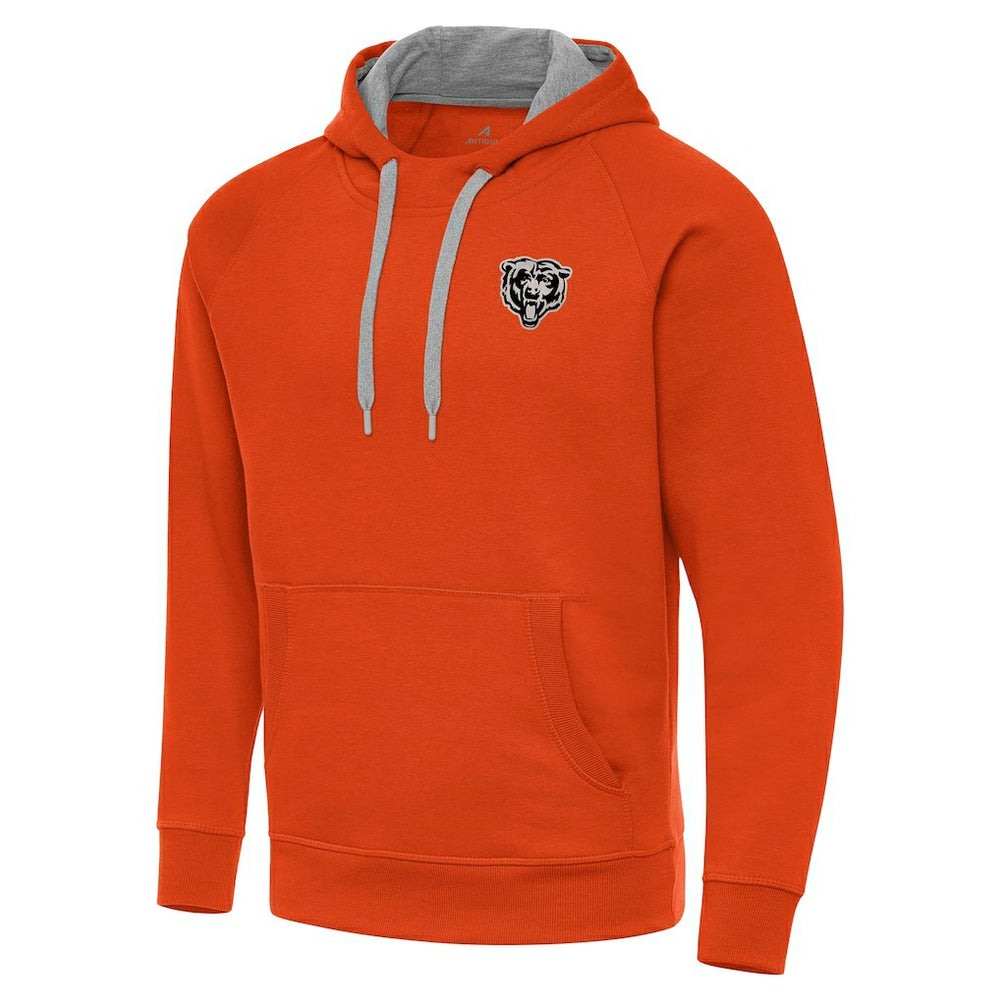 NFL Chicago Bears Antigua Brushed Carbon Victory Pullover Hoodie