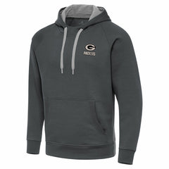 NFL Green Bay Packers Antigua Brushed Carbon Victory Pullover Hoodie