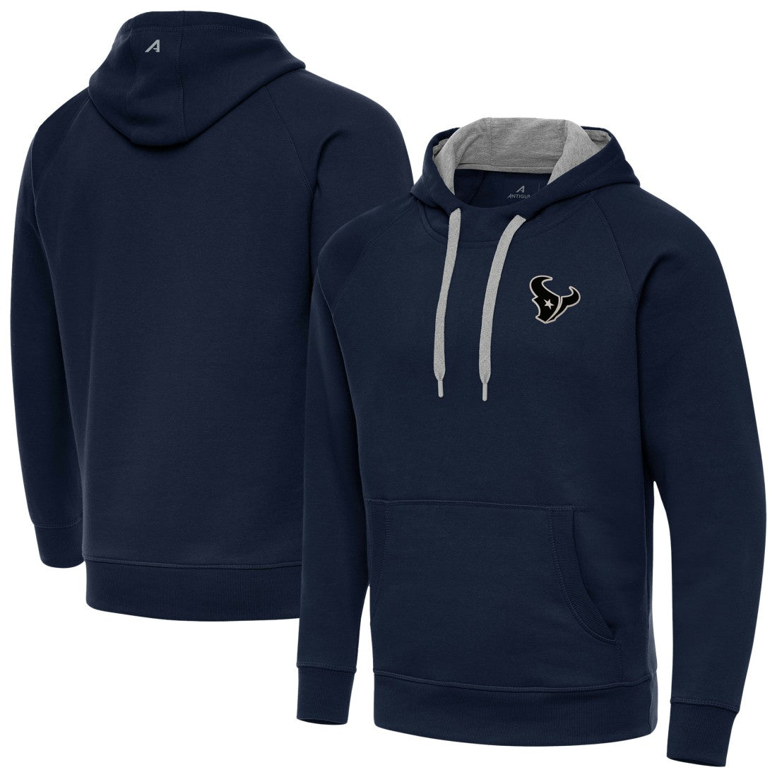 NFL Houston Texans Antigua Brushed Carbon Victory Pullover Hoodie