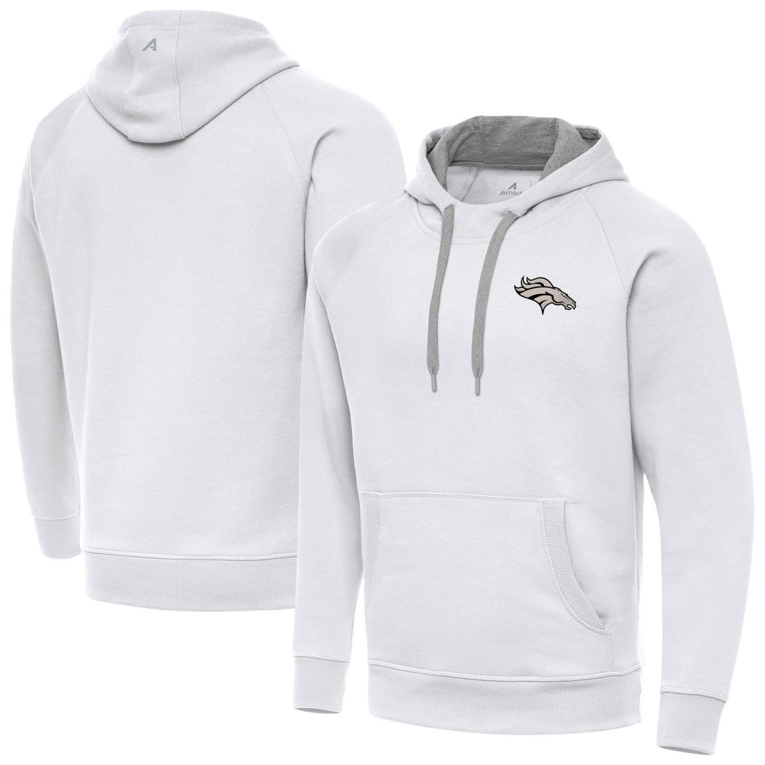 NFL Denver Broncos Antigua Brushed Carbon Victory Pullover Hoodie
