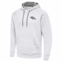 NFL Denver Broncos Antigua Brushed Carbon Victory Pullover Hoodie