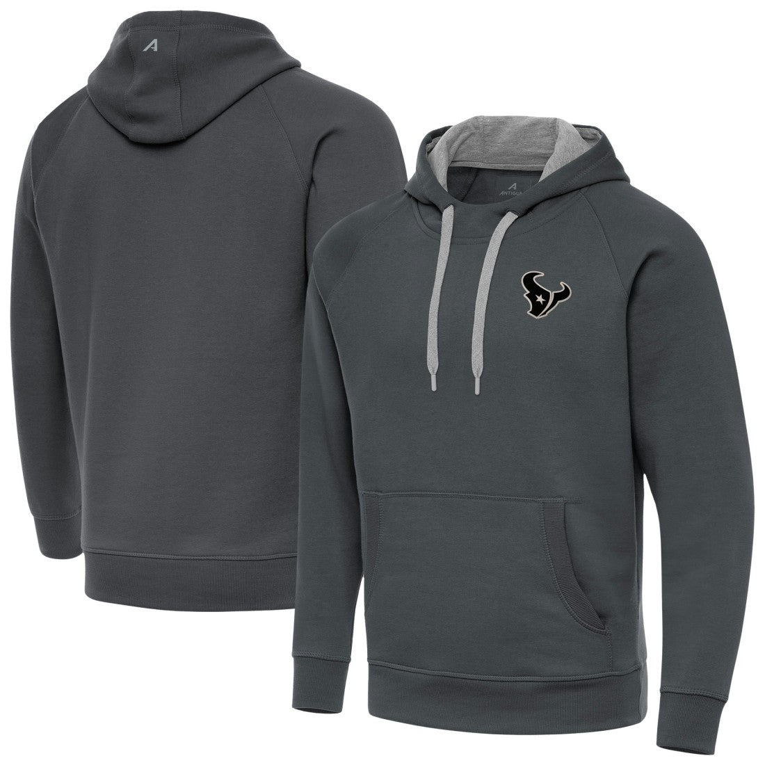 NFL Houston Texans Antigua Brushed Carbon Victory Pullover Hoodie