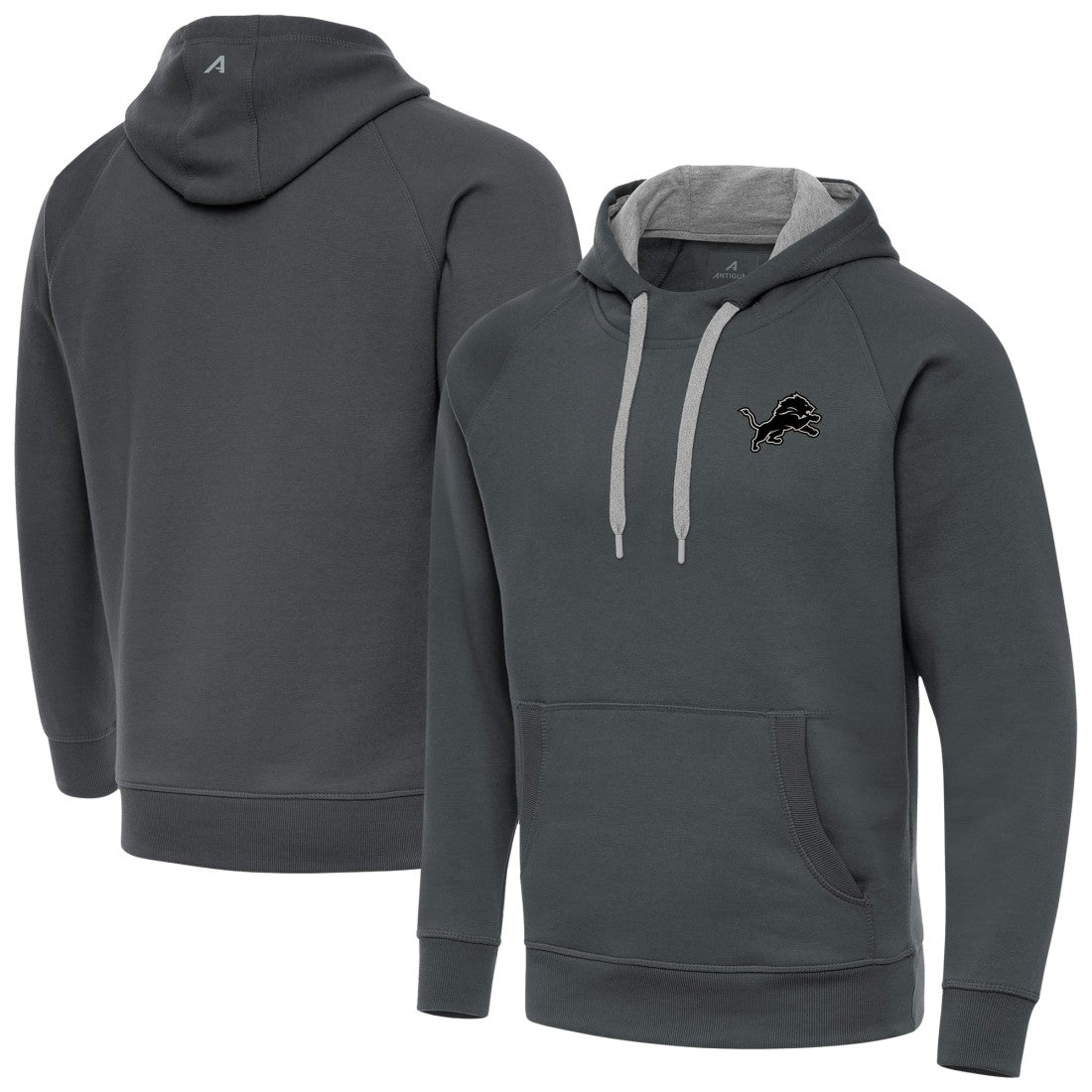 NFL Detroit Lions Antigua Brushed Carbon Victory Pullover Hoodie