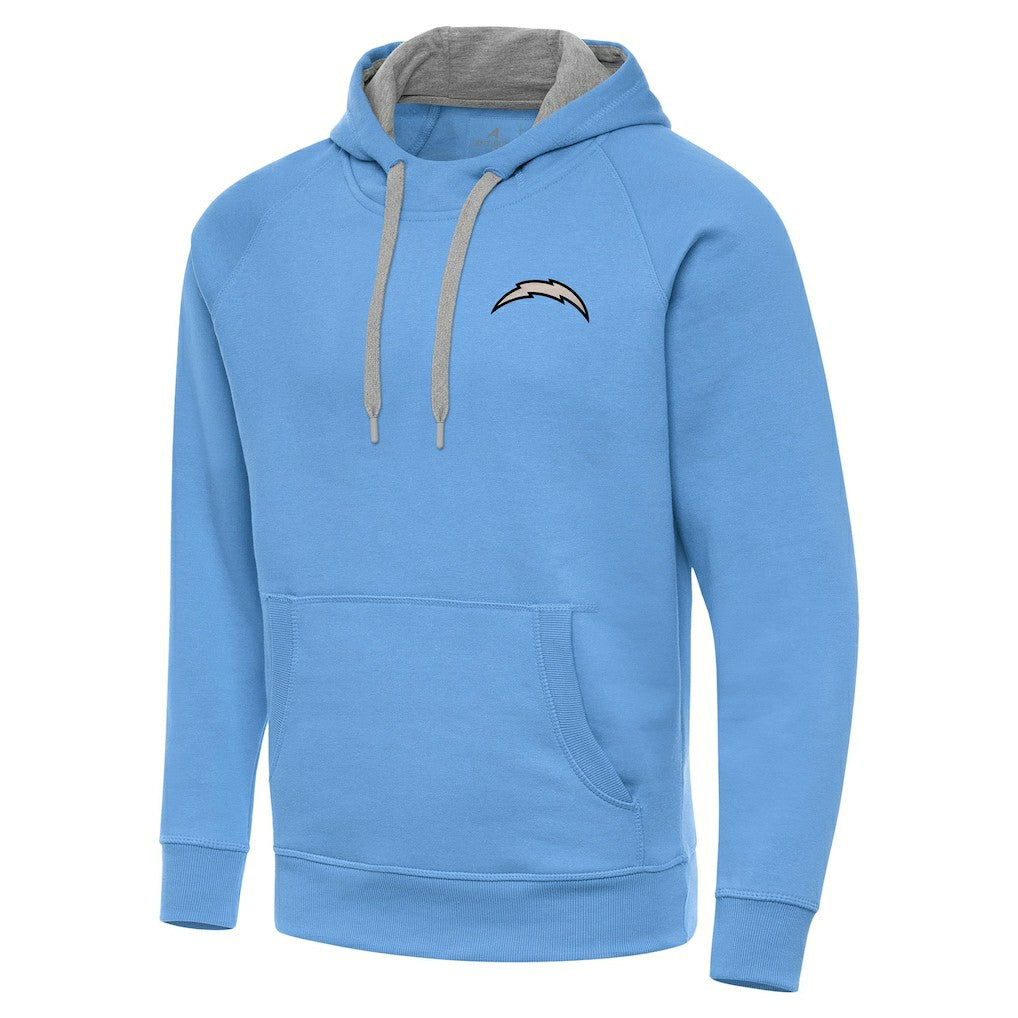 NFL Los Angeles Chargers Antigua Brushed Carbon Victory Pullover Hoodie