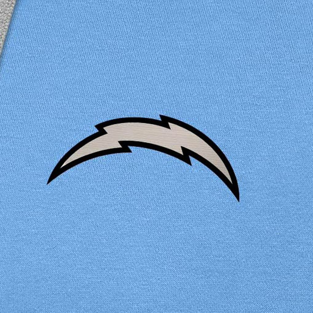 NFL Los Angeles Chargers Antigua Brushed Carbon Victory Pullover Hoodie