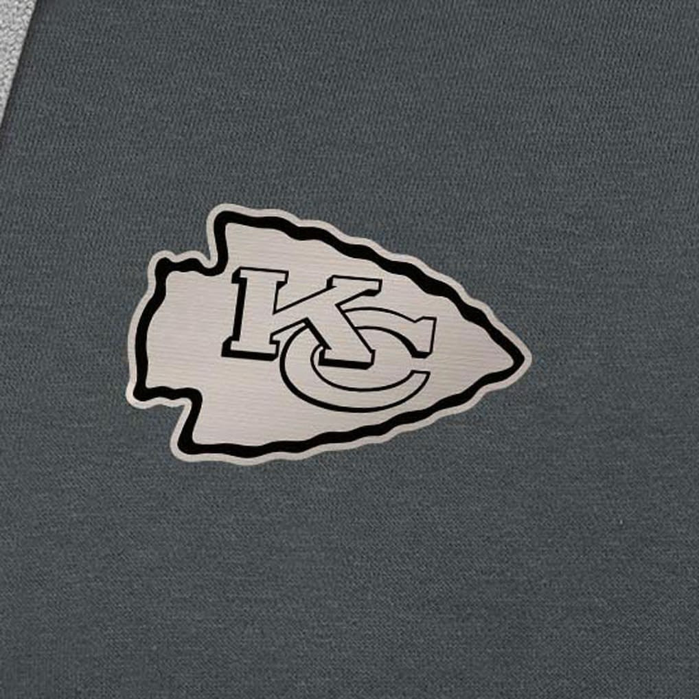 NFL Kansas City Chiefs Antigua Brushed Carbon Victory Pullover Hoodie