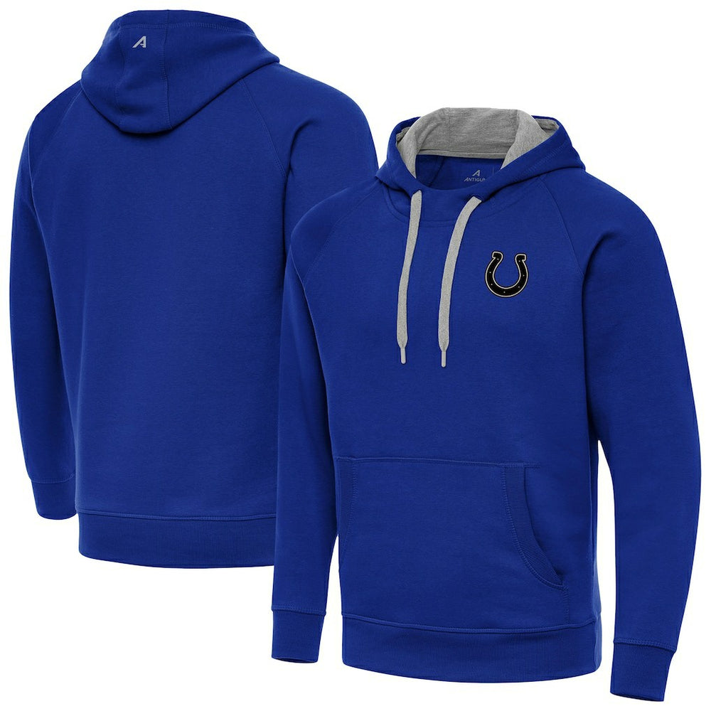 NFL Indianapolis Colts Antigua Brushed Carbon Victory Pullover Hoodie