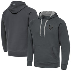 NFL Indianapolis Colts Antigua Brushed Carbon Victory Pullover Hoodie