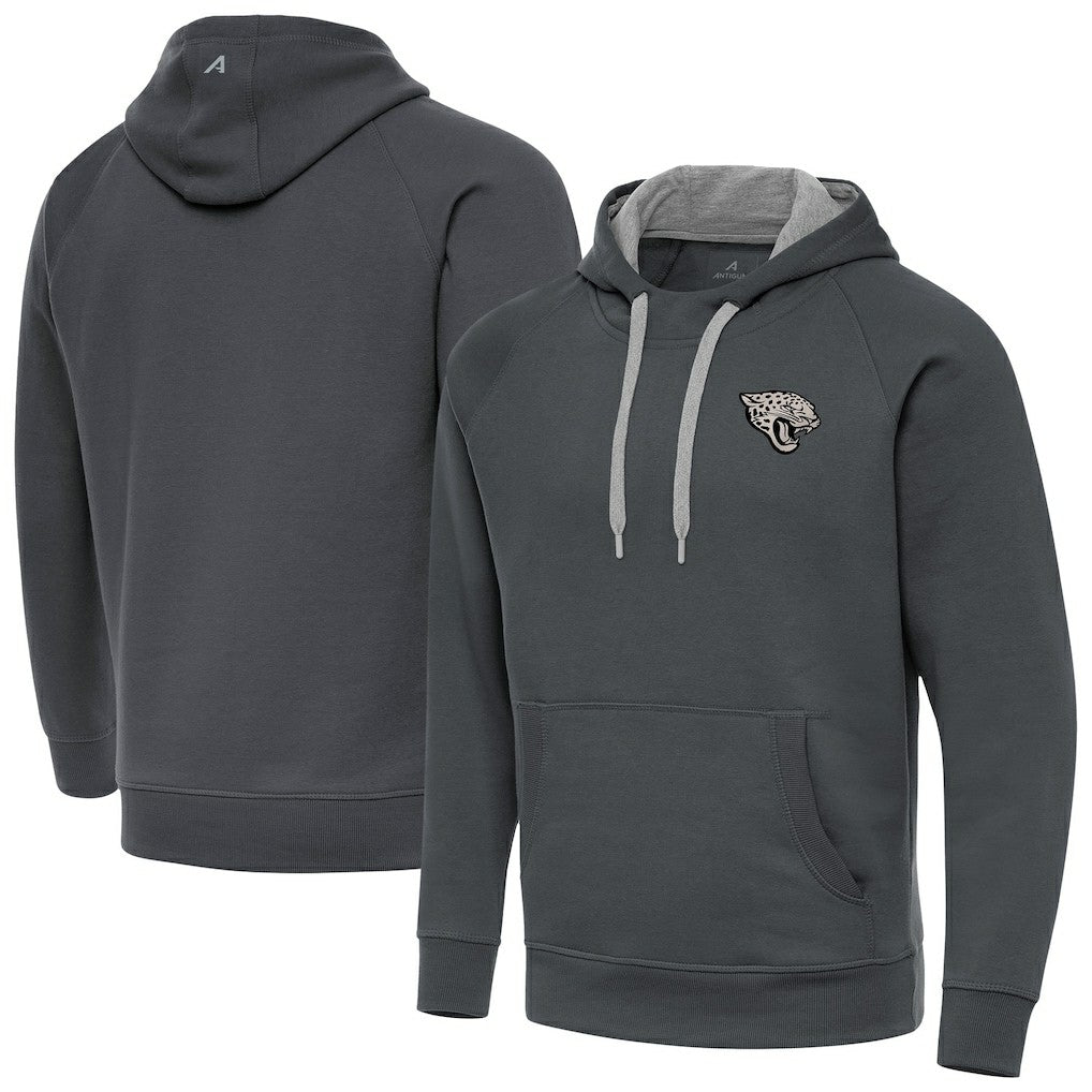 NFL Jacksonville Jaguars Antigua Brushed Carbon Victory Pullover Hoodie