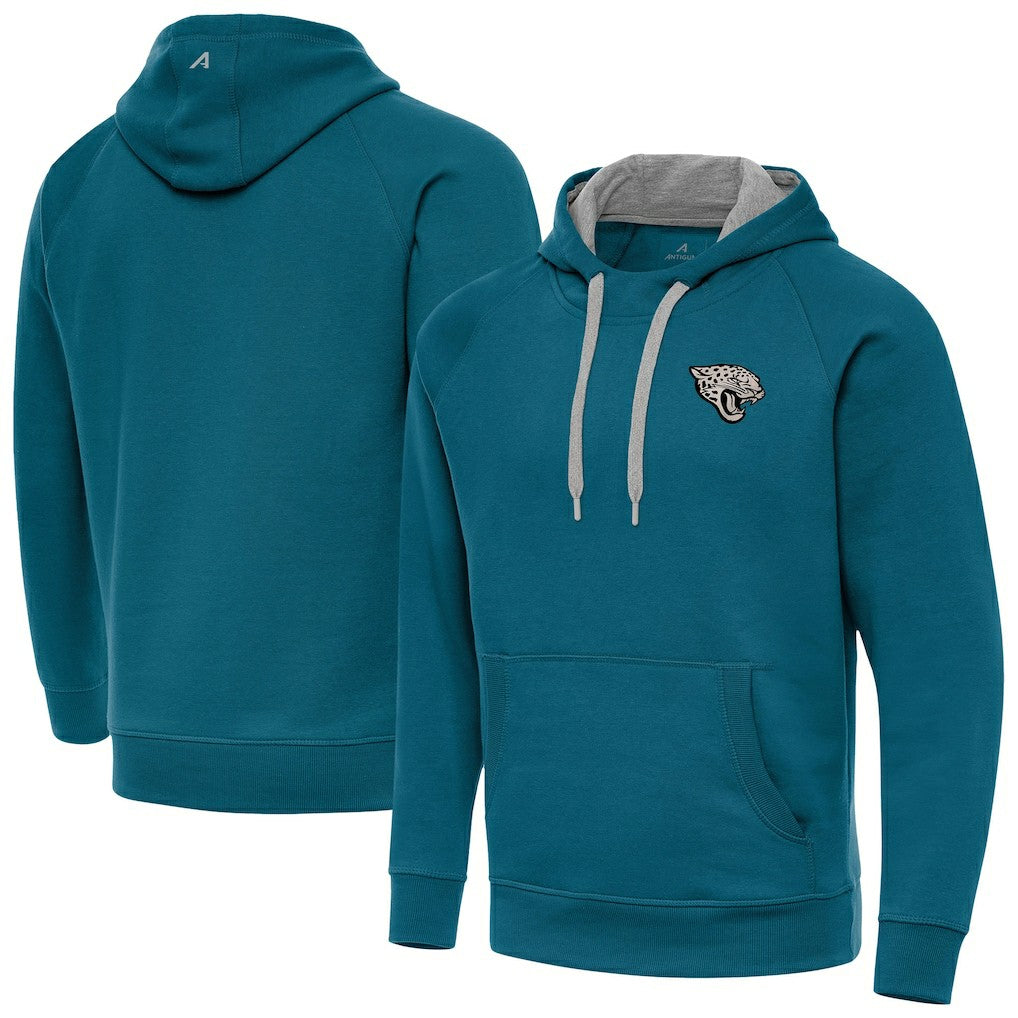 NFL Jacksonville Jaguars Antigua Brushed Carbon Victory Pullover Hoodie