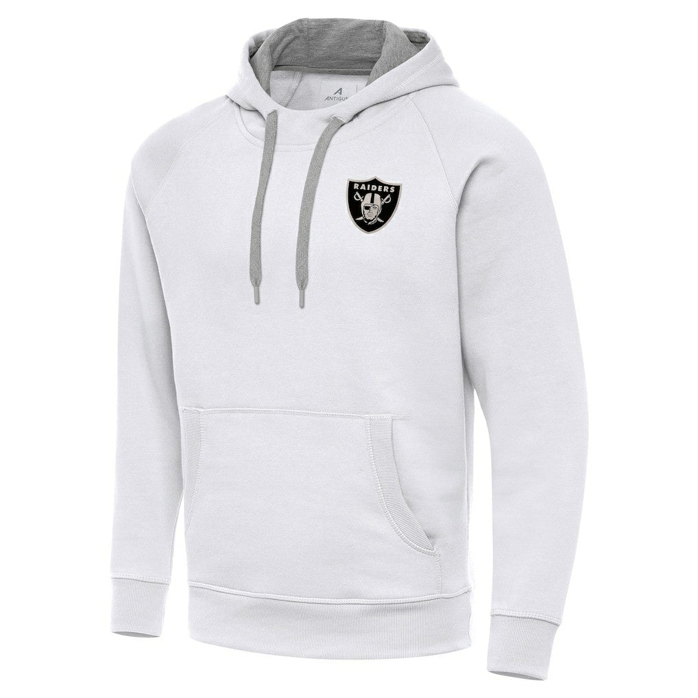NFL Las Vegas Raiders Antigua Brushed Carbon Victory Pullover Hoodie