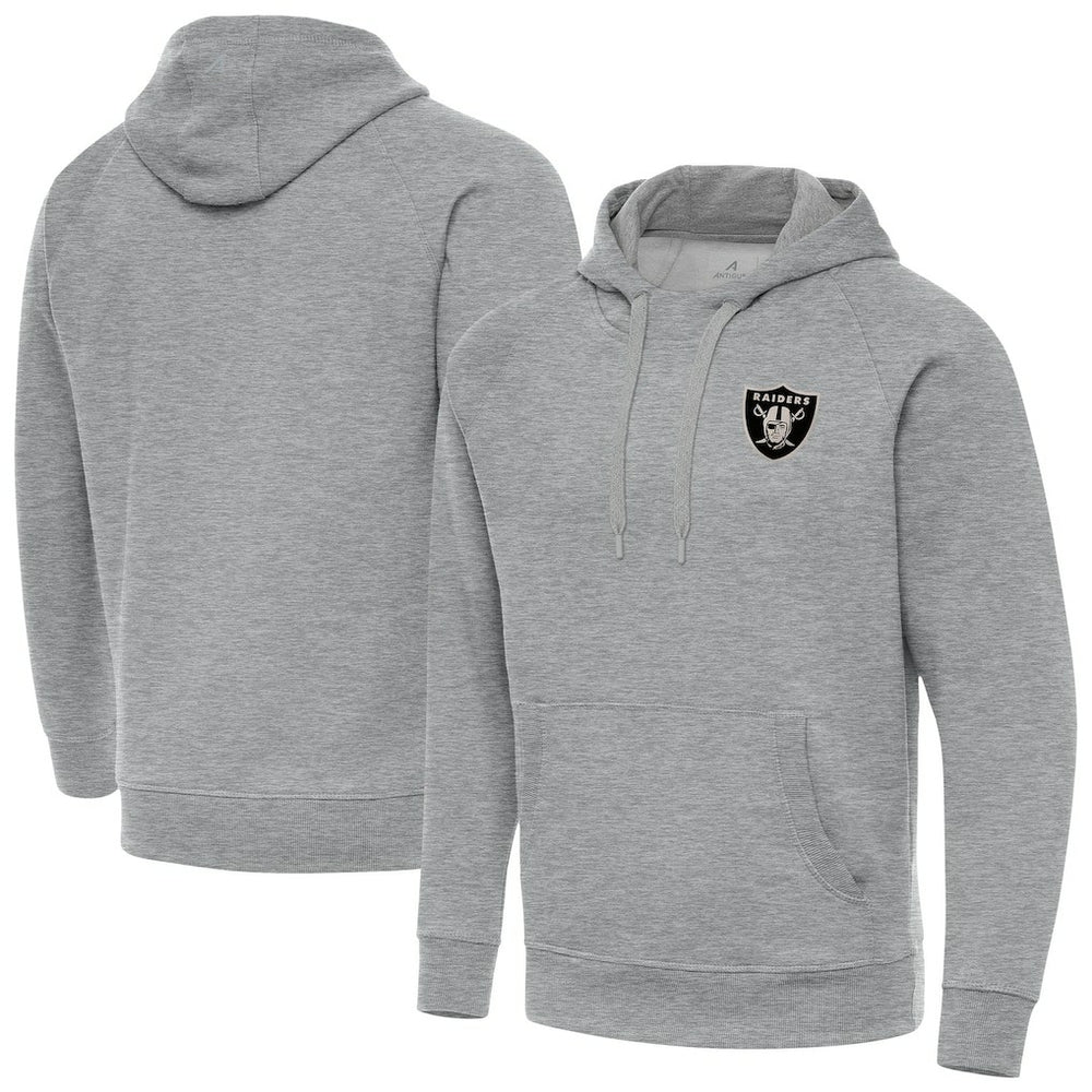 NFL Las Vegas Raiders Antigua Brushed Carbon Victory Pullover Hoodie