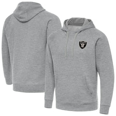 NFL Las Vegas Raiders Antigua Brushed Carbon Victory Pullover Hoodie