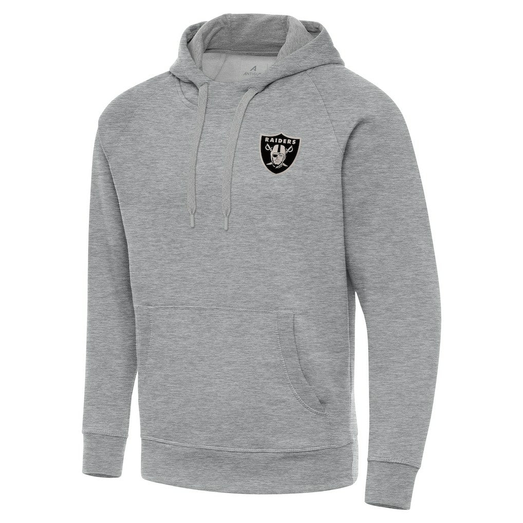 NFL Las Vegas Raiders Antigua Brushed Carbon Victory Pullover Hoodie