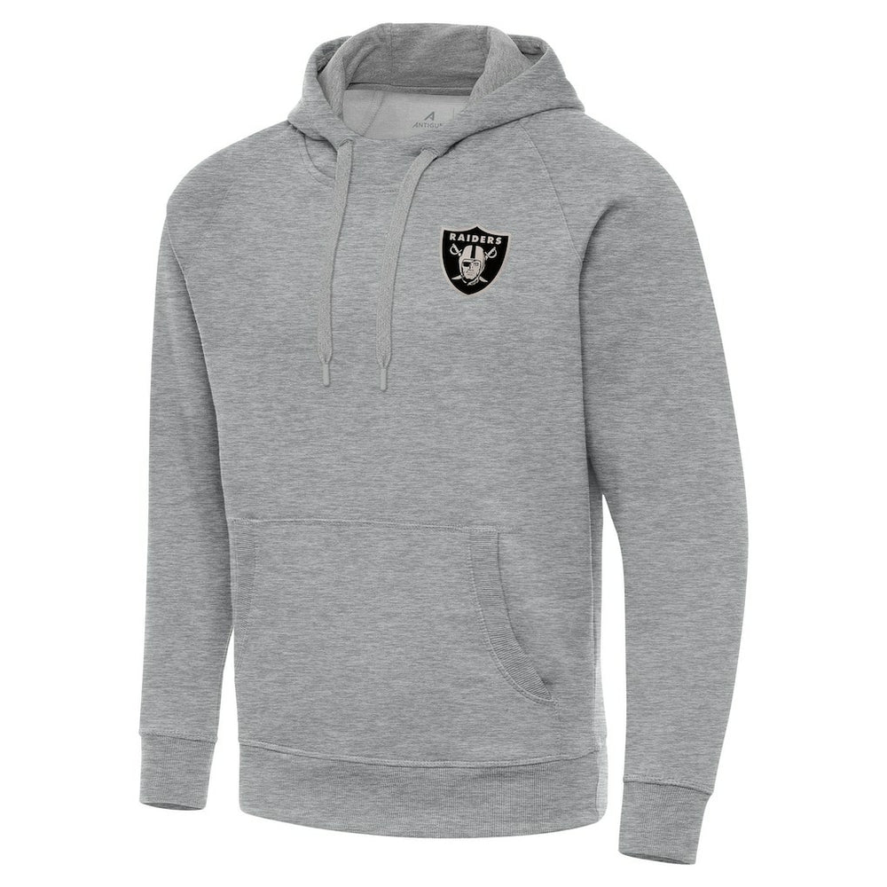 NFL Las Vegas Raiders Antigua Brushed Carbon Victory Pullover Hoodie