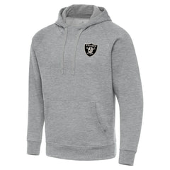 NFL Las Vegas Raiders Antigua Brushed Carbon Victory Pullover Hoodie
