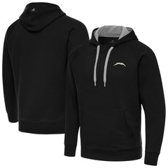 NFL Los Angeles Chargers Antigua Brushed Carbon Victory Pullover Hoodie
