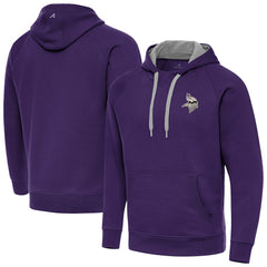 NFL Minnesota Vikings Antigua Brushed Carbon Victory Pullover Hoodie