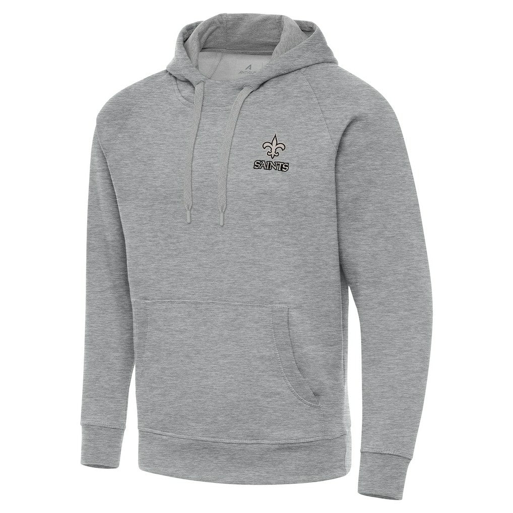 NFL New Orleans Saints Antigua Brushed Carbon Victory Pullover Hoodie