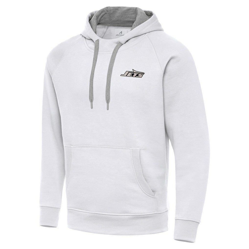 NFL New York Jets Antigua Brushed Carbon Victory Pullover Hoodie
