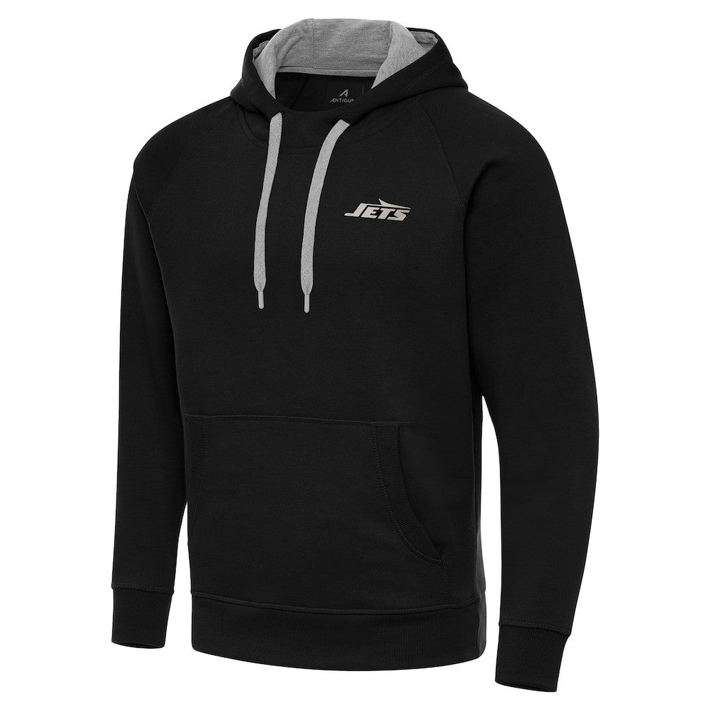 NFL New York Jets Antigua Brushed Carbon Victory Pullover Hoodie