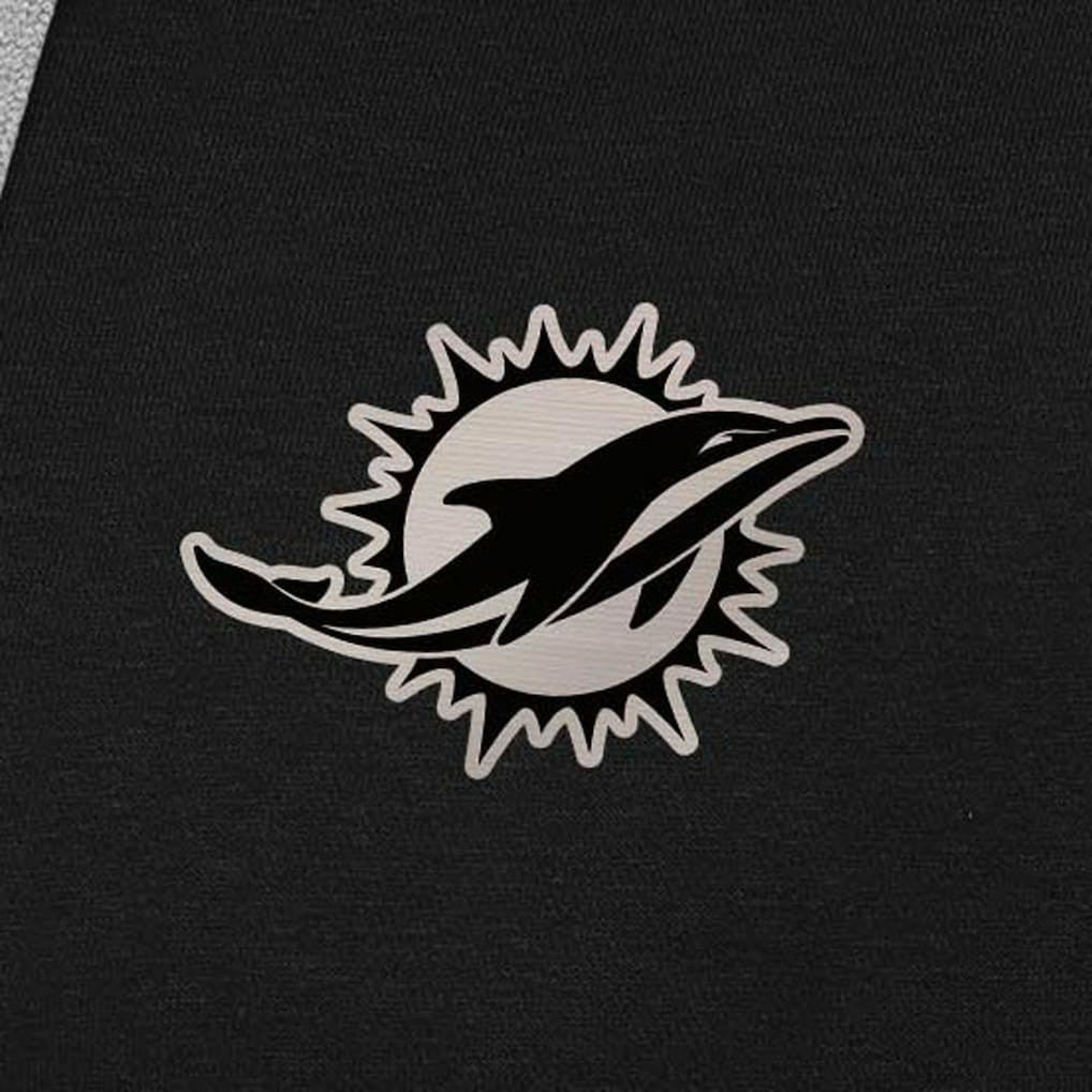 NFL Miami Dolphins Antigua Brushed Carbon Victory Pullover Hoodie