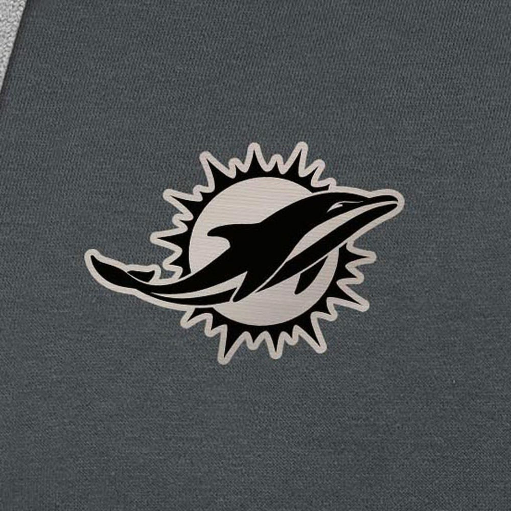 NFL Miami Dolphins Antigua Brushed Carbon Victory Pullover Hoodie
