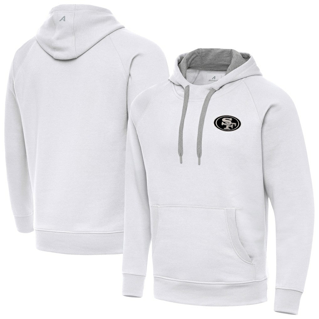 NFL San Francisco 49ers Antigua Brushed Carbon Victory Pullover Hoodie