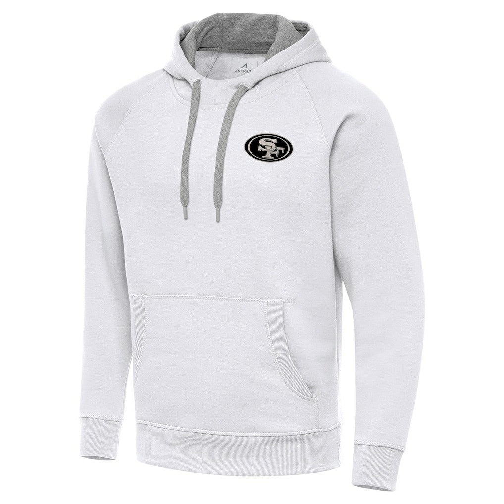 NFL San Francisco 49ers Antigua Brushed Carbon Victory Pullover Hoodie