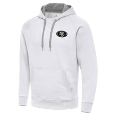 NFL San Francisco 49ers Antigua Brushed Carbon Victory Pullover Hoodie