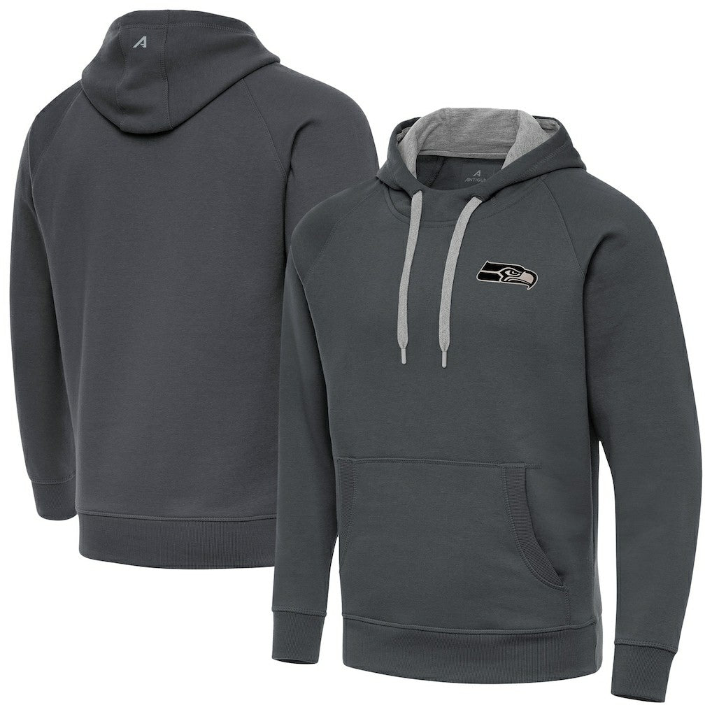NFL Seattle Seahawks Antigua Brushed Carbon Victory Pullover Hoodie