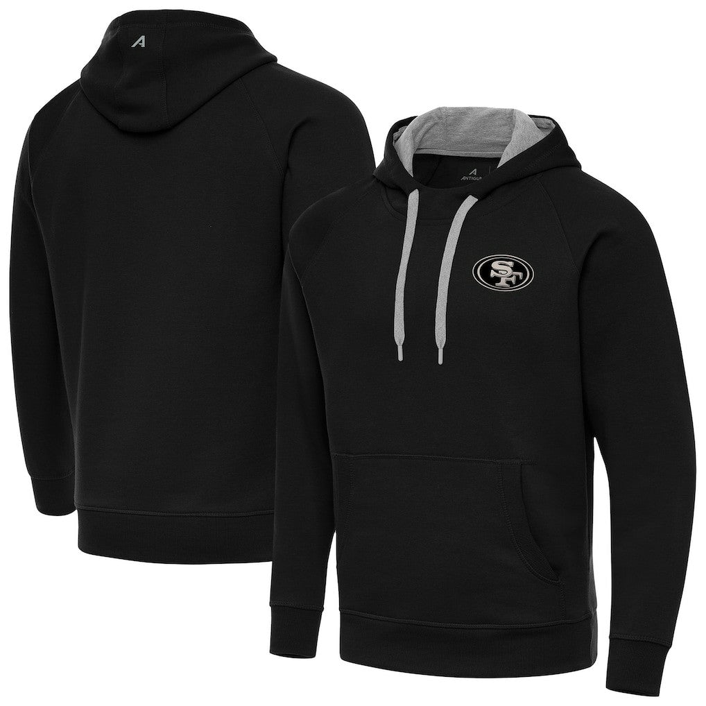 NFL San Francisco 49ers Antigua Brushed Carbon Victory Pullover Hoodie