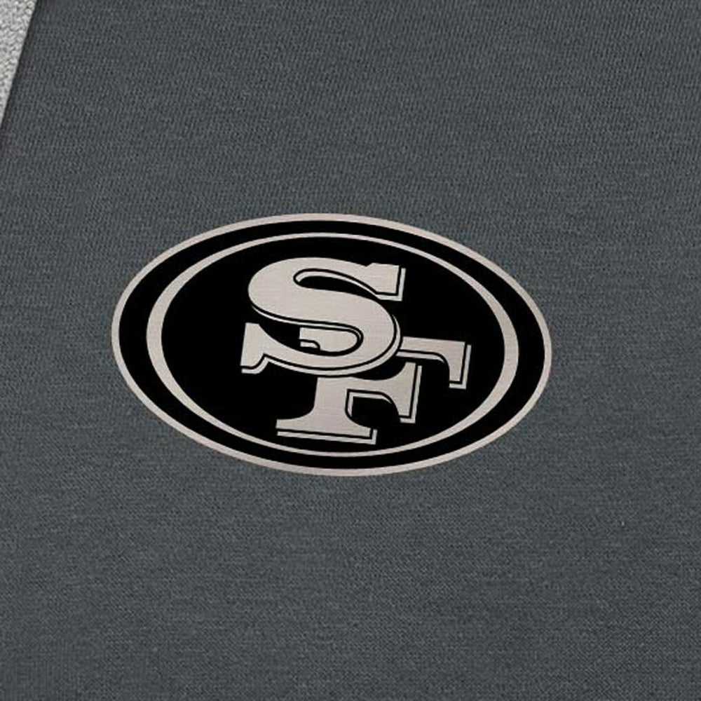NFL San Francisco 49ers Antigua Brushed Carbon Victory Pullover Hoodie