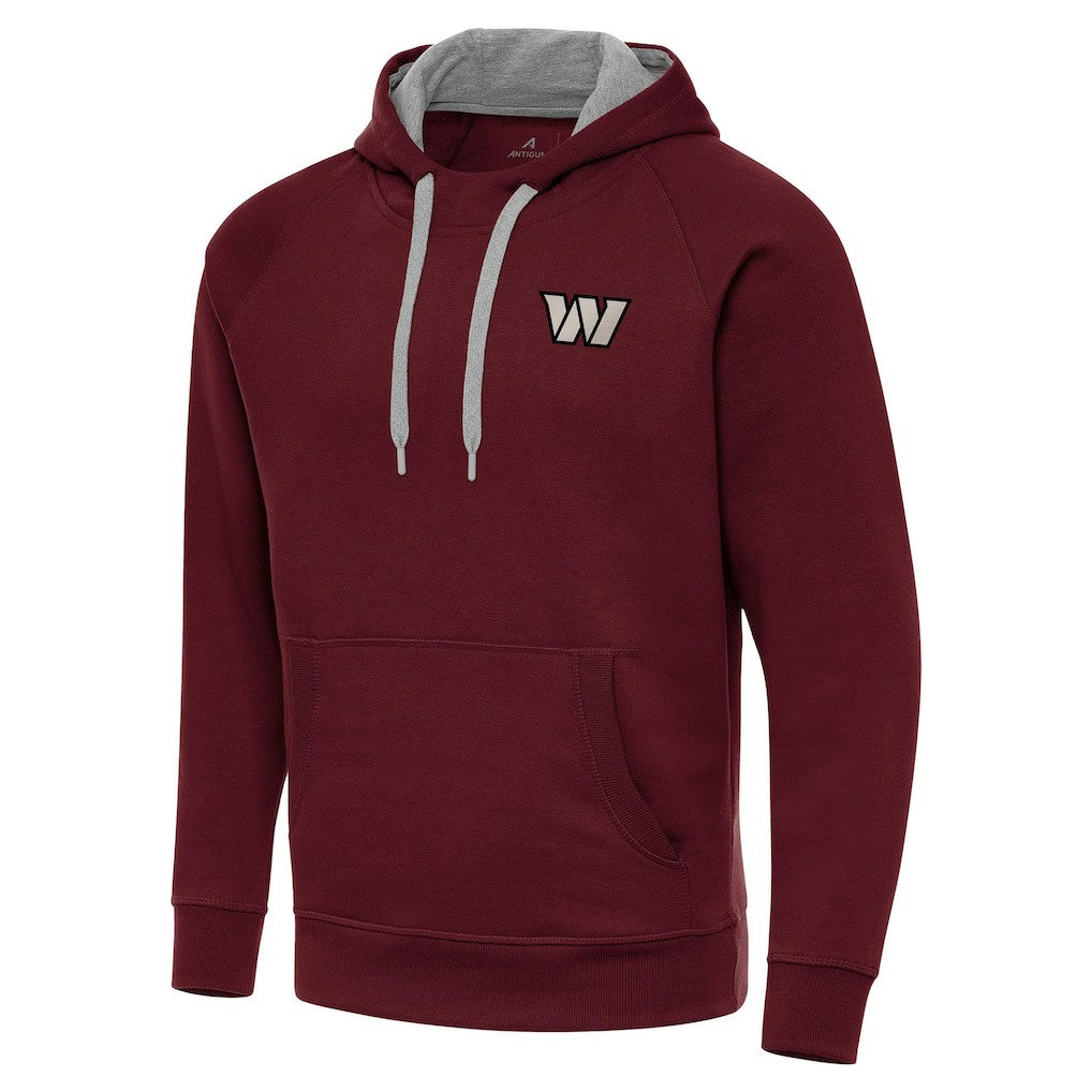 NFL Washington Commanders Antigua Brushed Carbon Victory Pullover Hoodie