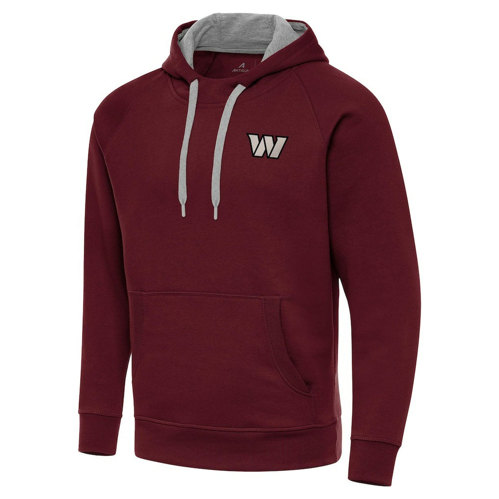 NFL Washington Commanders Antigua Brushed Carbon Victory Pullover Hoodie