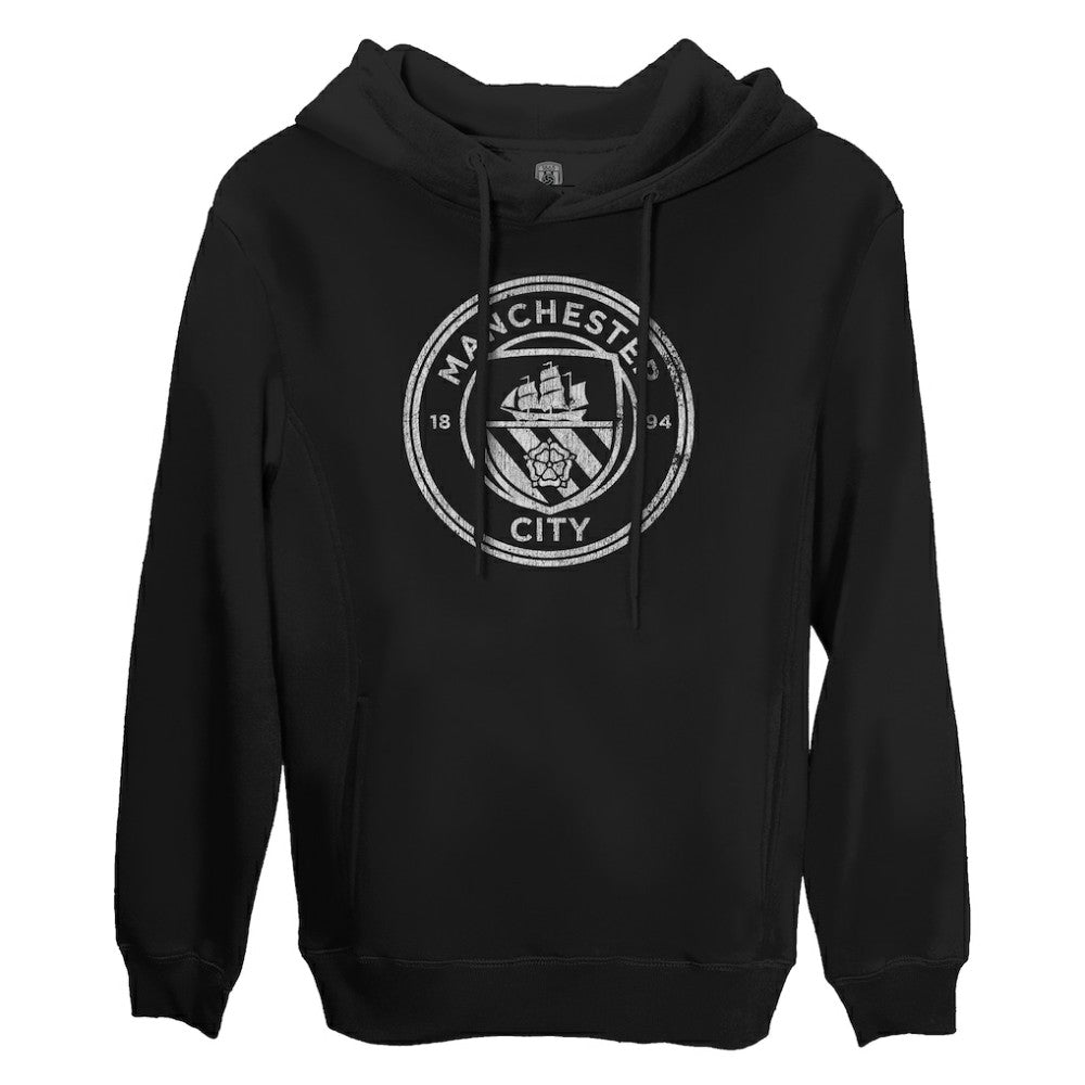 Manchester City 1863FC Monochrome Badge Fleece Pullover Hoodie / Soccer Outlet