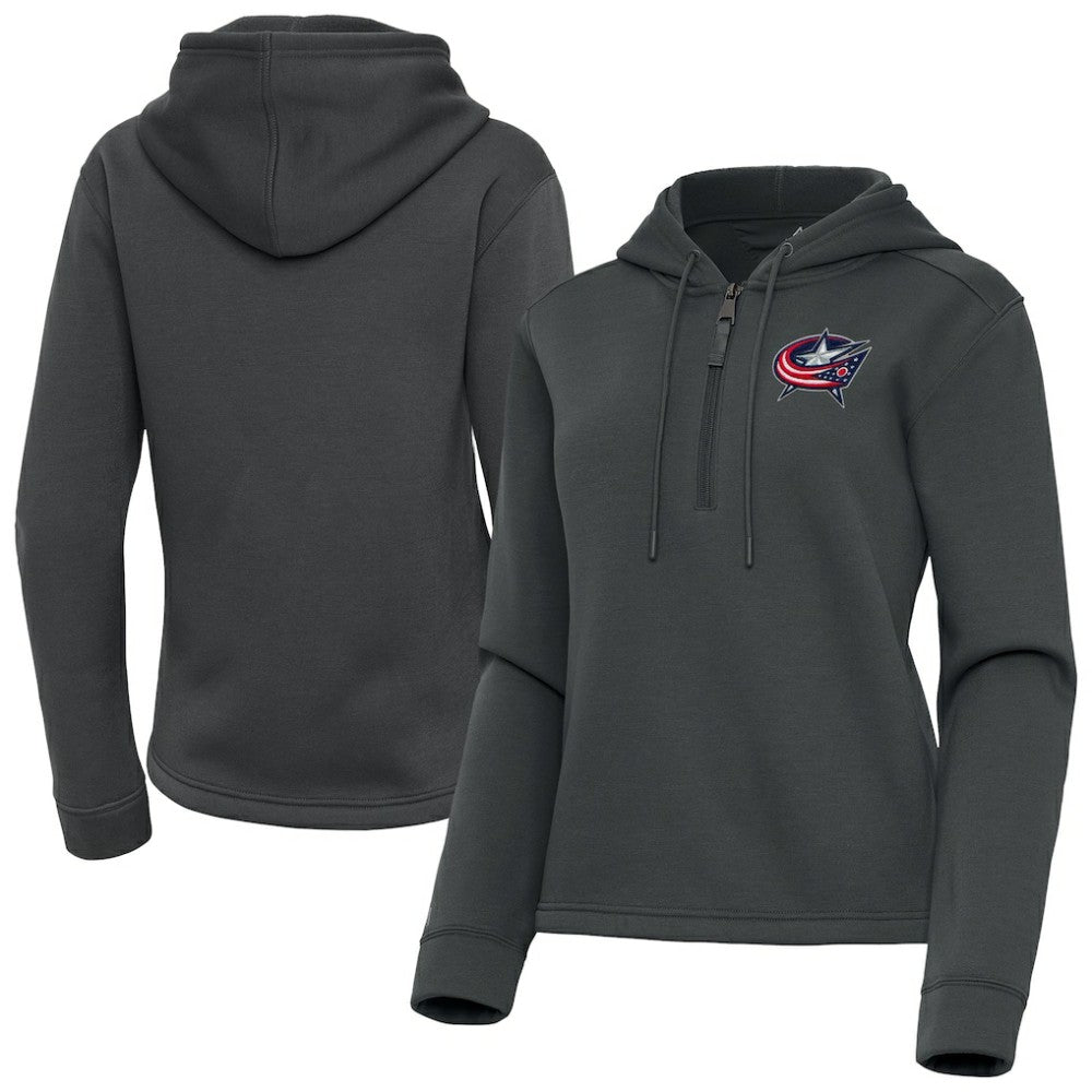 Columbus Blue Jackets Antigua Women's Contemporary Quarter-Zip Hoodie