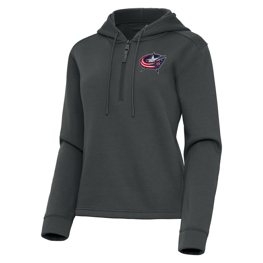 Columbus Blue Jackets Antigua Women's Contemporary Quarter-Zip Hoodie