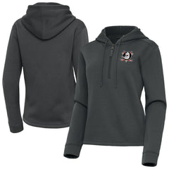 Anaheim Ducks Antigua Women's Contemporary Quarter-Zip Hoodie
