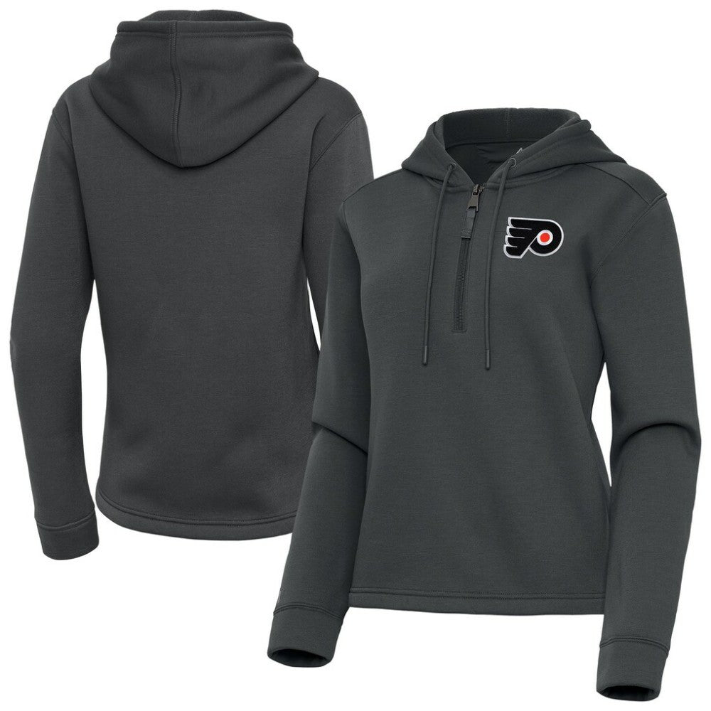 Philadelphia Flyers Antigua Women's Contemporary Quarter-Zip Hoodie