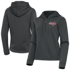 Washington Capitals Antigua Women's Contemporary Quarter-Zip Hoodie