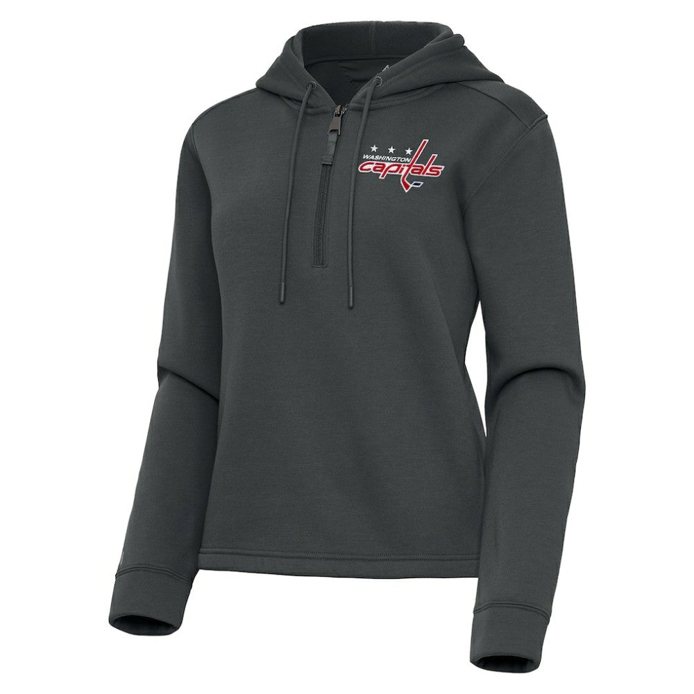 Washington Capitals Antigua Women's Contemporary Quarter-Zip Hoodie