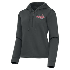Washington Capitals Antigua Women's Contemporary Quarter-Zip Hoodie