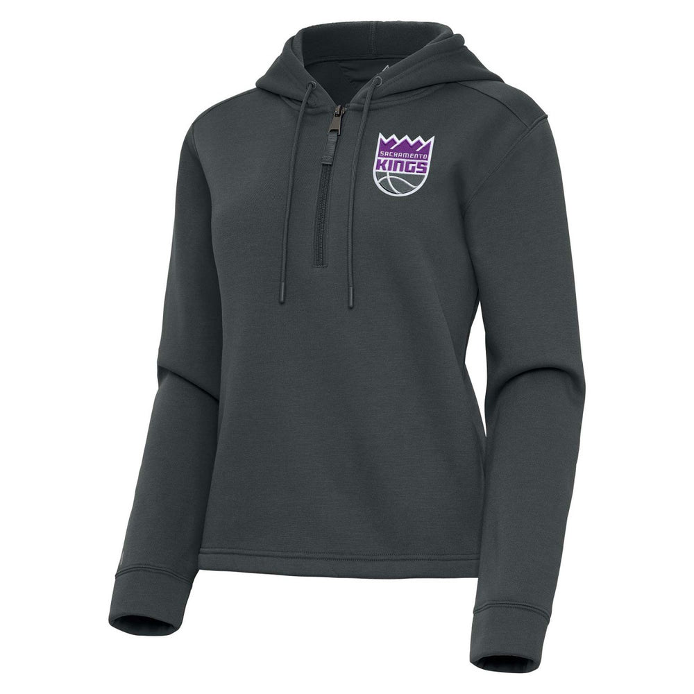 Sacramento Kings Antigua Women's Contemporary Quarter-Zip Hoodie - Pewter online