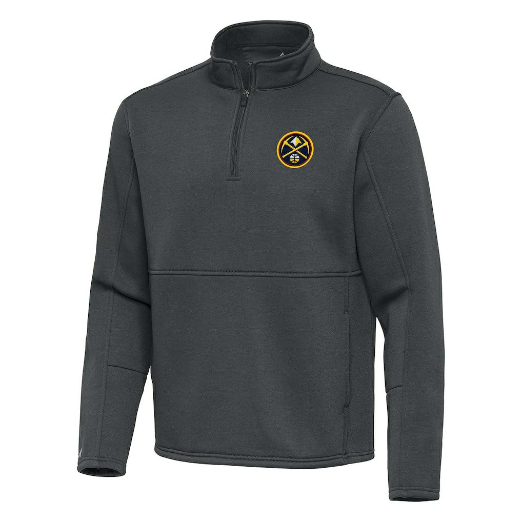 Denver Nuggets Antigua Twist Quarter-Zip Pullover Top - Pewter discount